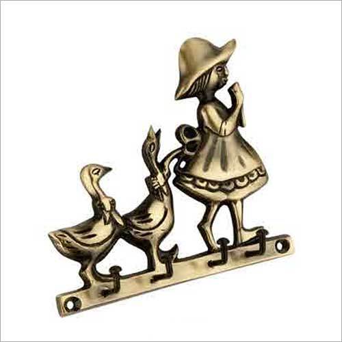 Brass Doll Duck Key Hanger