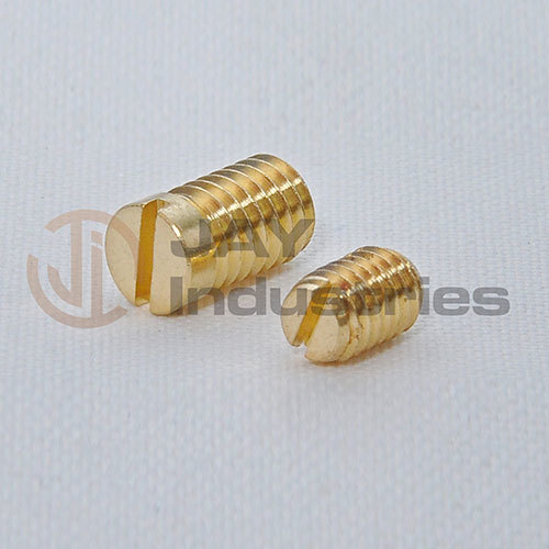 Brass Slotted Grub Screw with 0.30 mm Hole