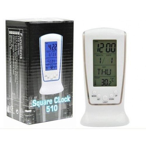 White Square Clock 510