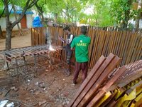 Metal Railing - Mild Steel, Customizable Size, Grey Finish | Durable, Manual Use For Pathway Median, Suitable For Outdoor Applications