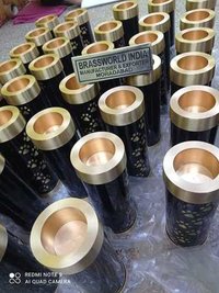 Brass Pet Paw Printed Candle Light Urn Funeral Supplies