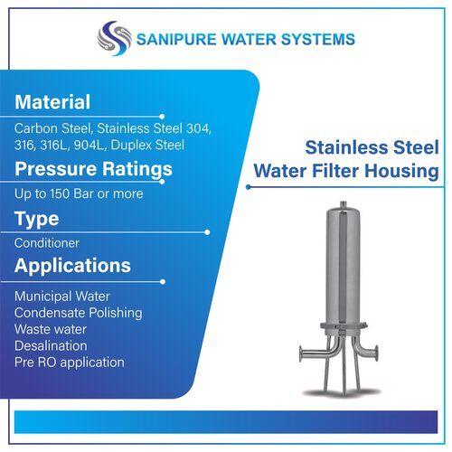 Stainless Steel Water Filter - Feature: Aesthetic Look Corrosion-free Precision Made Smooth Surface Finishing Highly Durable Easily Washable Easily Cleanable Cost-effective