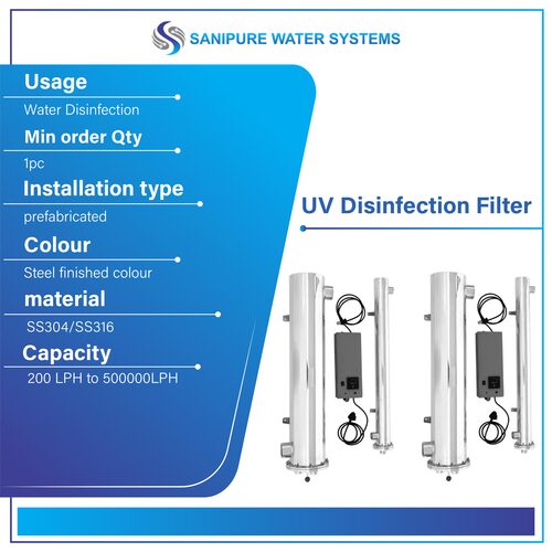 UV Disinfection Filter By SANIPURE WATER SYSTEMS