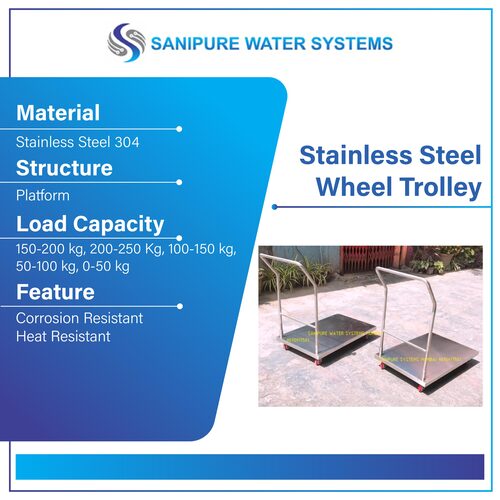 SS Metal Wheel Cart By SANIPURE WATER SYSTEMS
