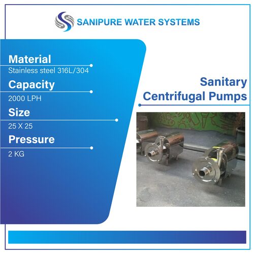 Steel Sanitary Pump By SANIPURE WATER SYSTEMS