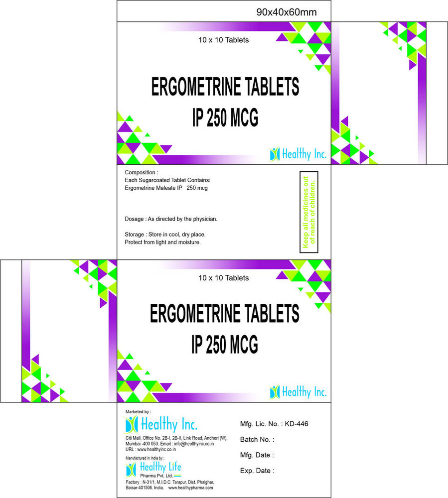 Ergometrine Tablets Generic Drugs