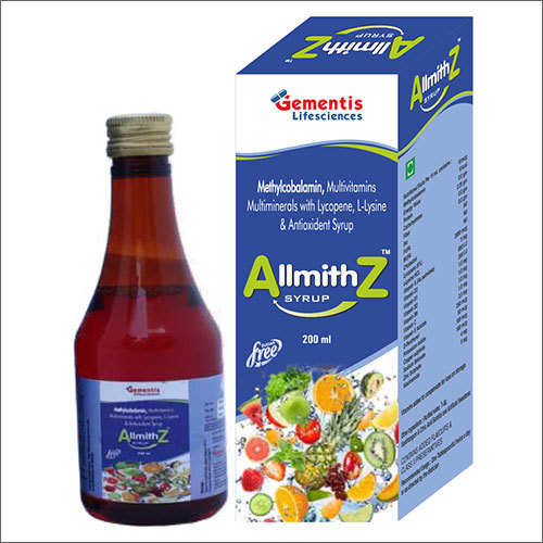 200ml Methylcobalamin Multivitamins Multiminerals With Lycopene L-Lysine And Antioxident Syrup