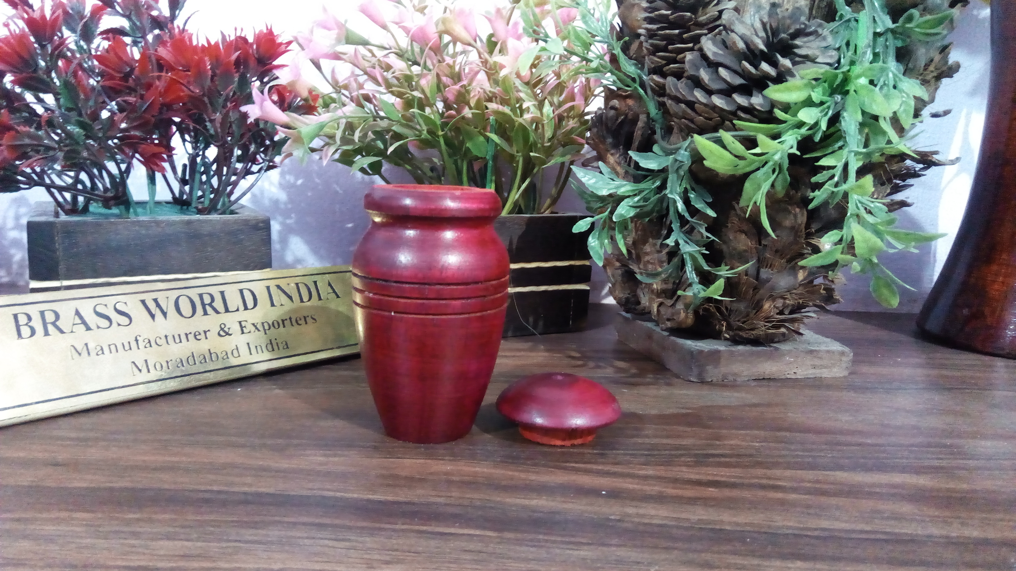 BRASS MOTHER OF PEARL KEEPSAKE CREMATION URN FUNERAL SUPPLIES