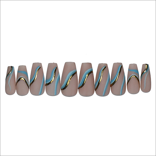 Matte Nude Swirls Press On Nails Set
