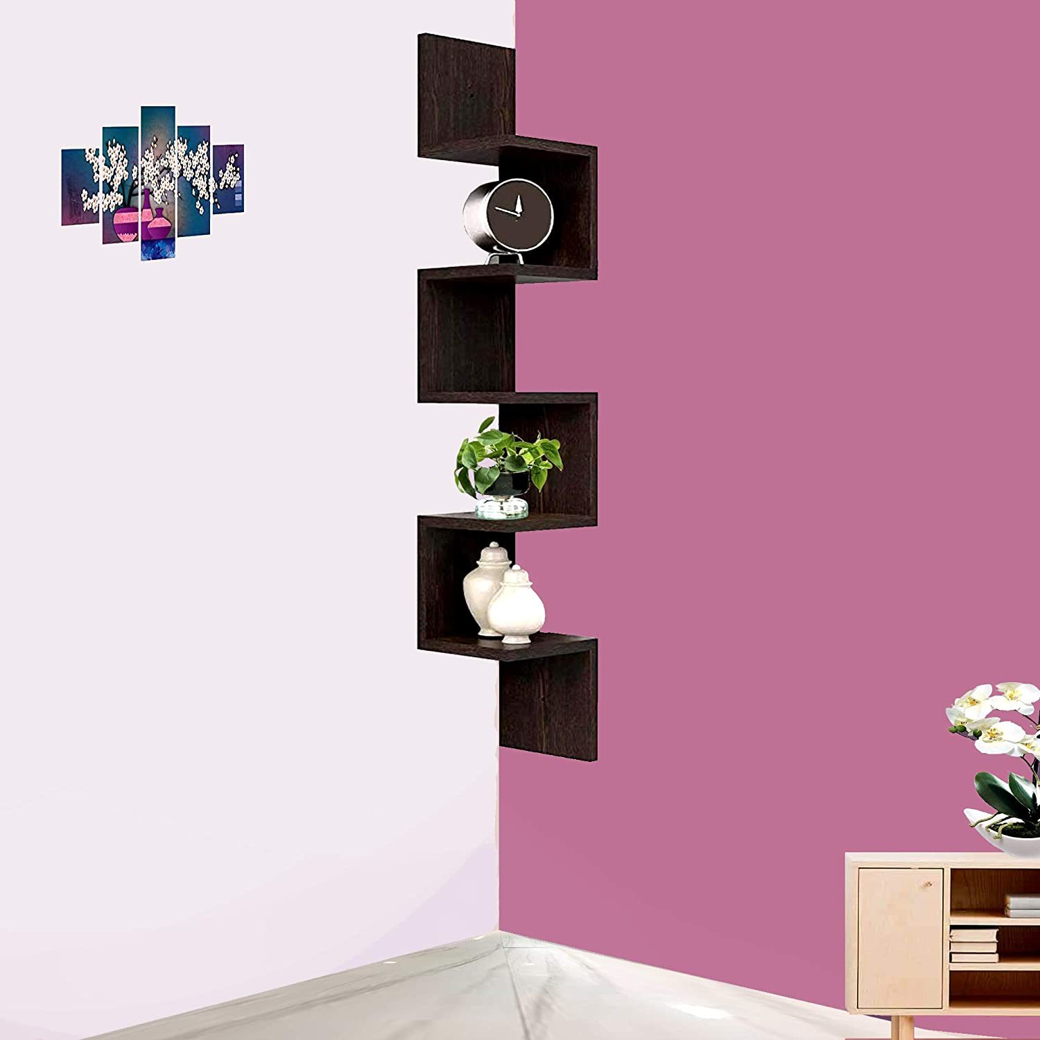 Corner Wooden Wall Shelves