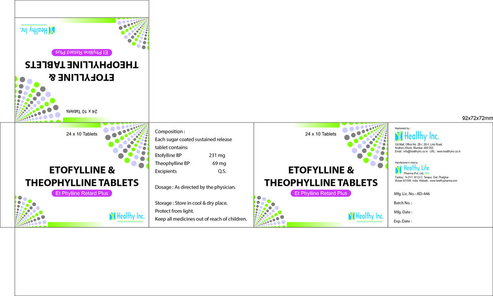 Etofylline Theophylline Tablets Generic Drugs