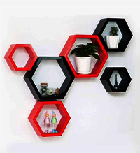 Hexagon Wall Shelves