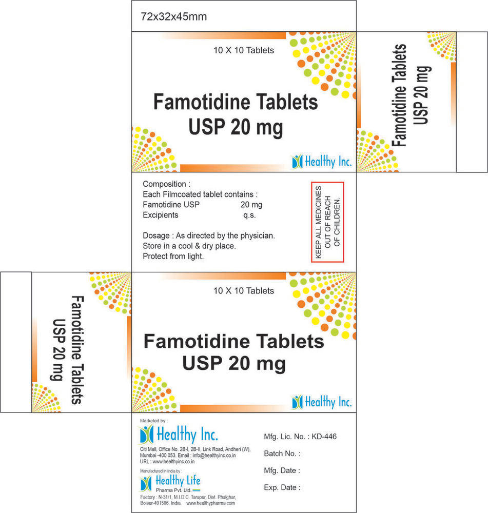 Famotidine Tablets Generic Drugs