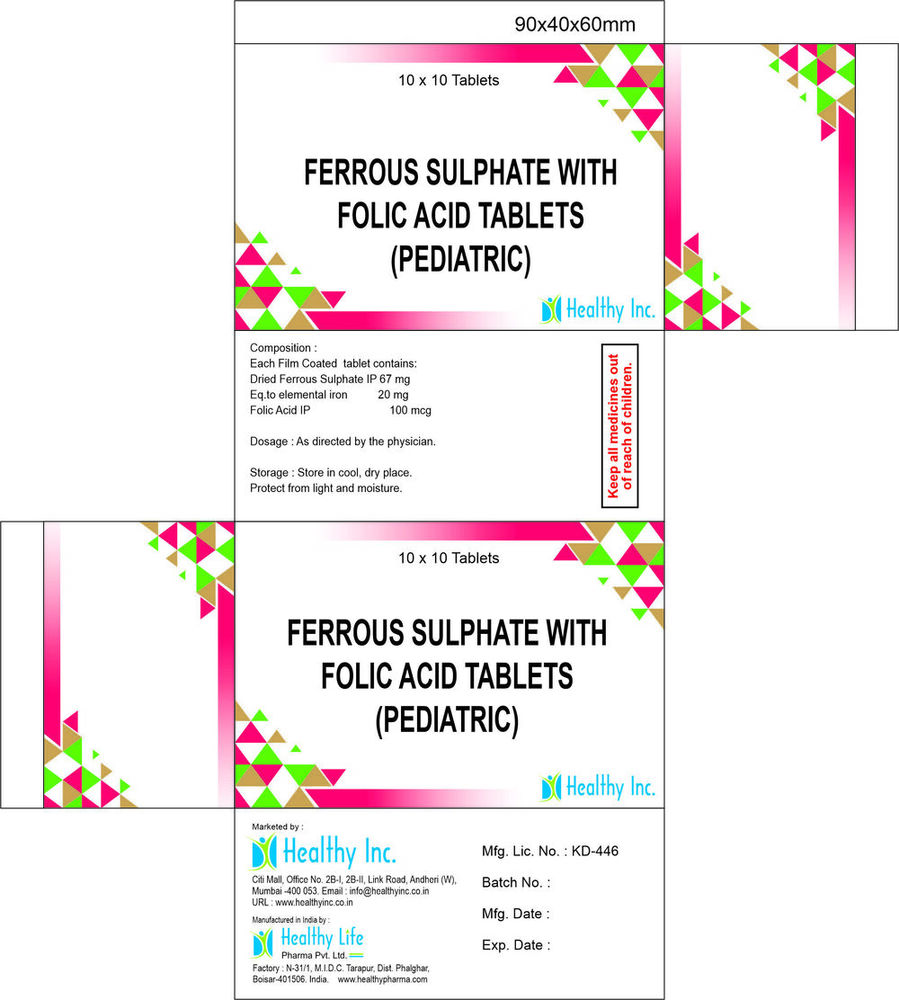 Ferrous Sulfate with Folic Acid Tablets