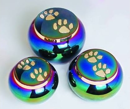 BRASS COLOURFUL PET ODYSSEY PET CREMATION URN FUNERAL SUPPLIES