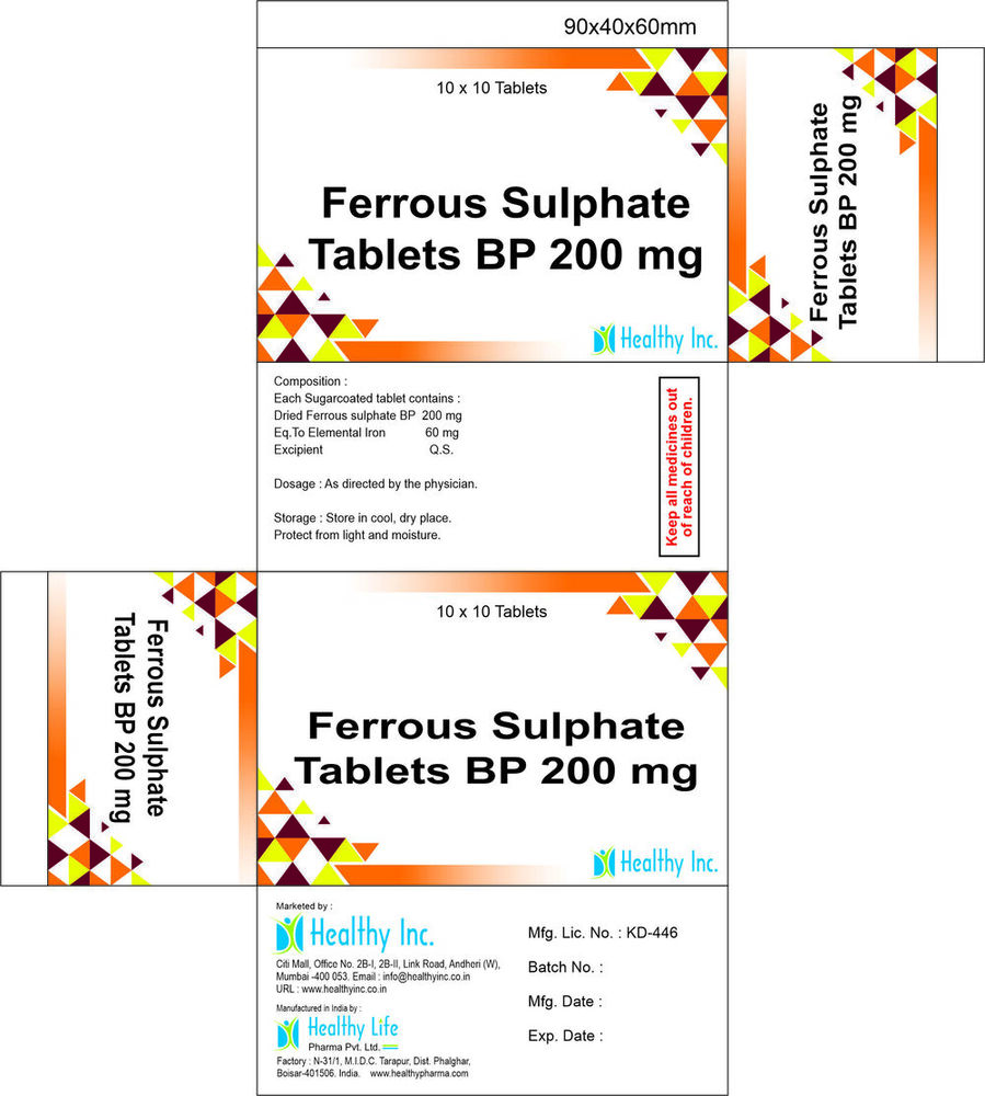 Ferrous Sulphate Tablets Generic Drugs