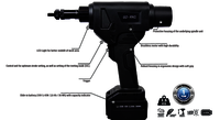 Cordless Nut Riveting Tool Akku Go-Rn1 Capacity: M3 - M8
