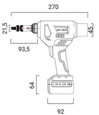 Cordless Nut Riveting Tool AKKU GO-RN1