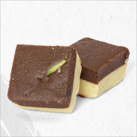 Chocolate Square Barfi Orange Pista