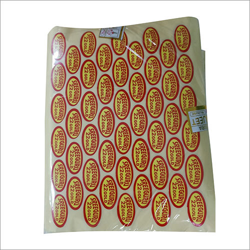 Oval Shape Adhesive Sticker