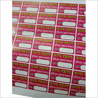 Print and Hand Written Adhesive Sticker