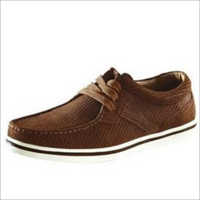 Brown Mens Lace Up Canvas Casual Shoes