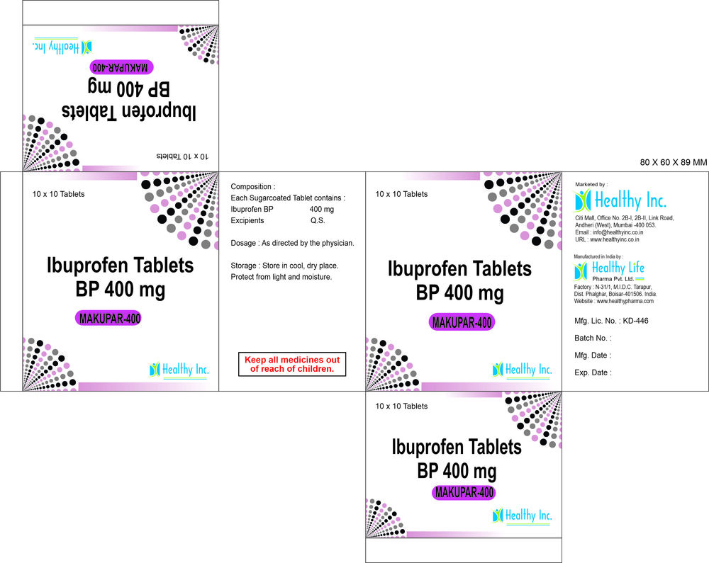 Ibuprofen Tablets By HEALTHY LIFE PHARMA PVT. LTD.