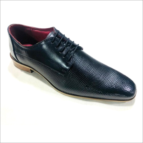 Any Season Mens Black Party Wear Leather Shoes