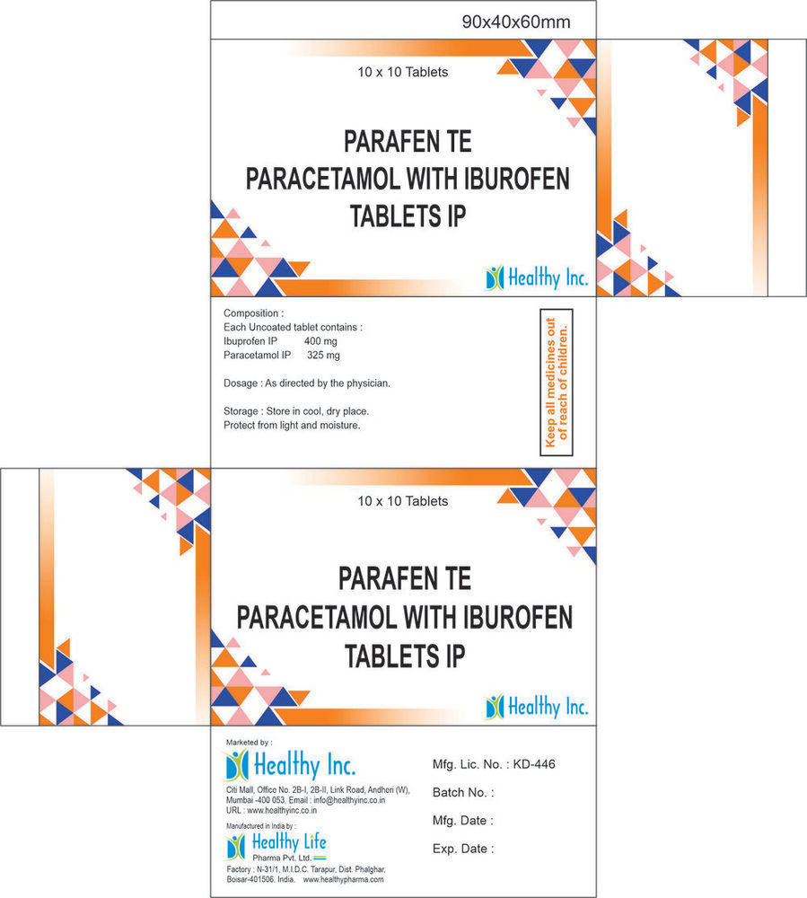 Ibuprofen With Paracetamol Tablets Generic Drugs