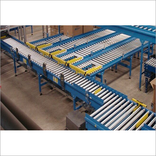 Blue Merging Conveyor