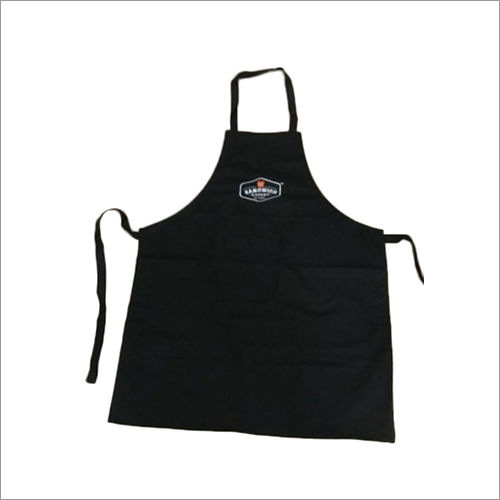 Black Cotton Kitchen Apron