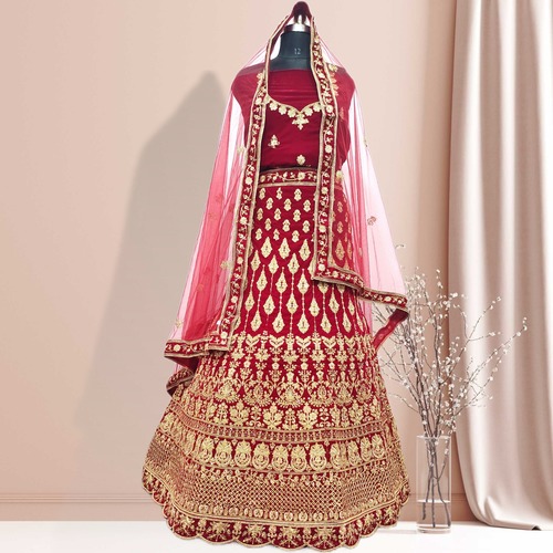 Maroon Color Designer Lehenga
