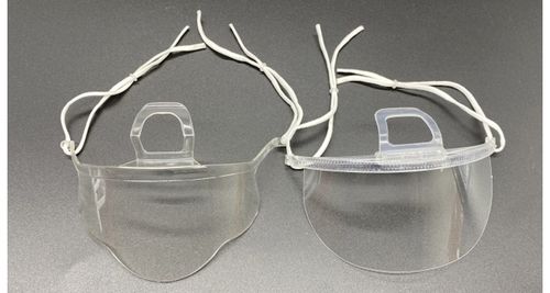 White Anti-Fog Clear Plastic Transparent Face Mask For Food Service