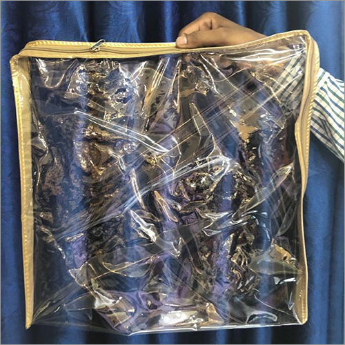 Transparent Fe-027 Pvc Zipper Bag With 3 Side Zipper