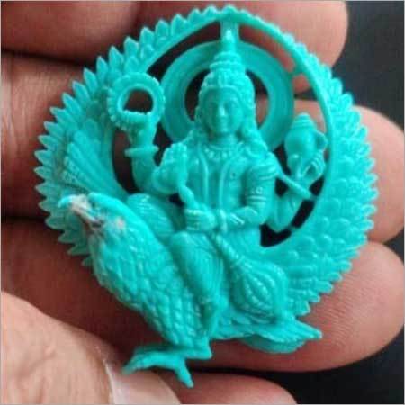 Vishnu Engraved Carved Semiprecious Stone