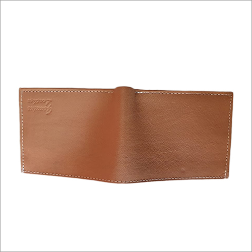 Brown Plain Leather Mens Wallet