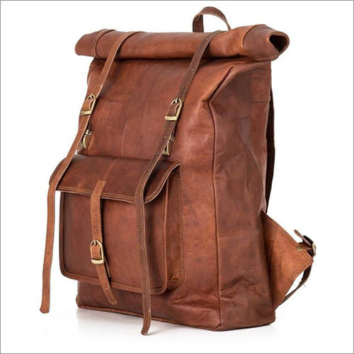 Brown Leather College Bag