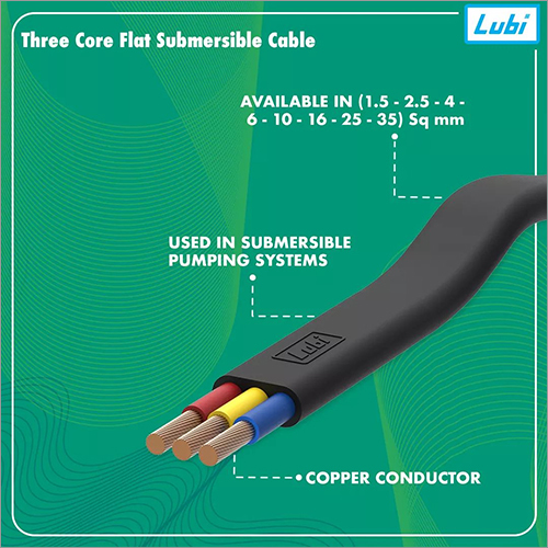 Three Core Flat Submersible Wire