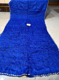 Pure Tussar Bandhani Saree With Blouse
