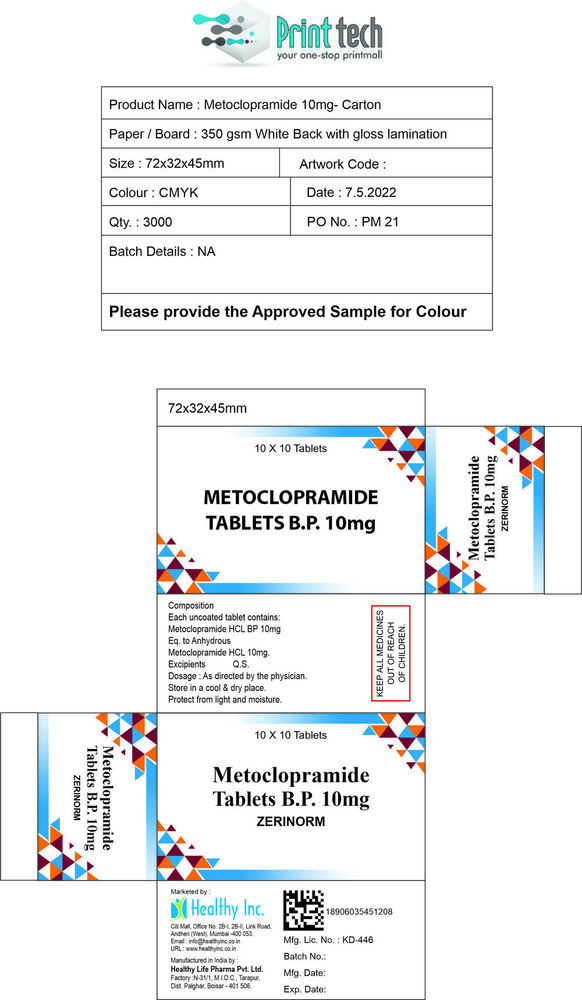 Metoclopramide Tablets Generic Drugs