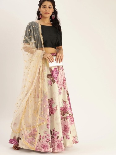 Zari Satin Silk Modern Lehenga Choli