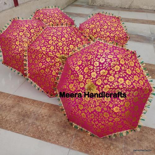 Bright Colorful Embroidered Umbrella Handle Material: Steal