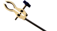 Retort Clamp - Wood & Metal, 150mm Overall Length, 50mm Jaw Opening, 8mm Rod Diameter, Beige | Ideal For Securing Glassware In Labs