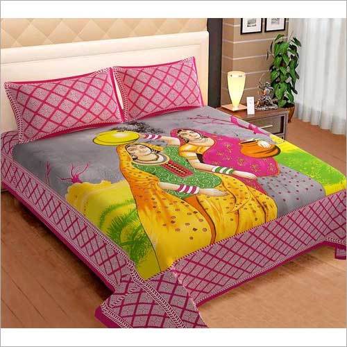 Washable Designer Poly Cotton Bed Sheets