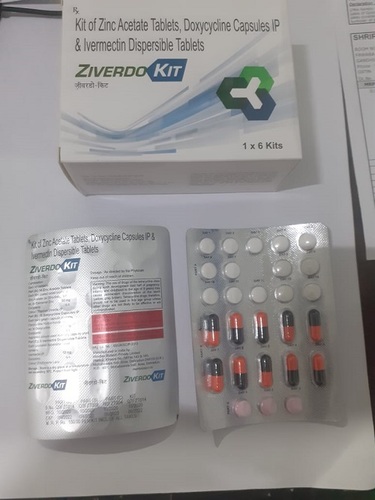 Ziverdo Kit (Zinc acetate (50mg) + Doxycycline (100mg) + Ivermectin (12mg)