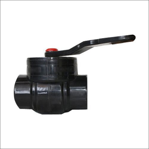 Pvc Single Piece Ball Valve - Color: Black