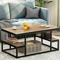 Iron and Wooden Center Coffee Table