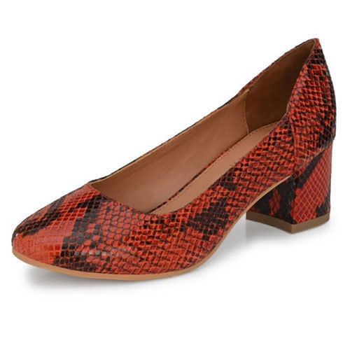 Red Black Snake Print Sandals