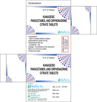 Paracetamol With Orphenadrine - 450mg/35mg Tablets | Pain Relief, Antipyretic, Generic Drug, Store Below 30 Degrees