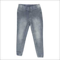 Ladies Plain Denim Jogger Jeans